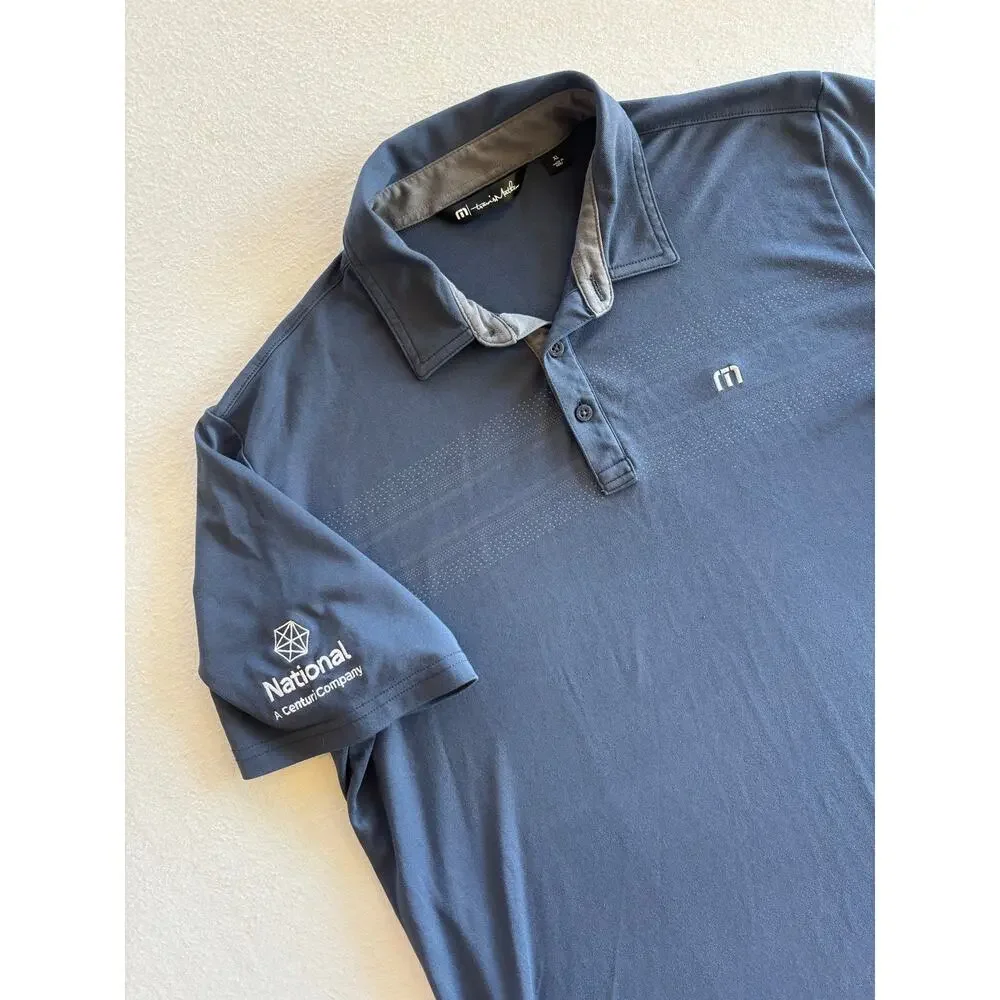 Travis Mathew Short Sleeve Golf Polo Top Men’s XL Navy Blue